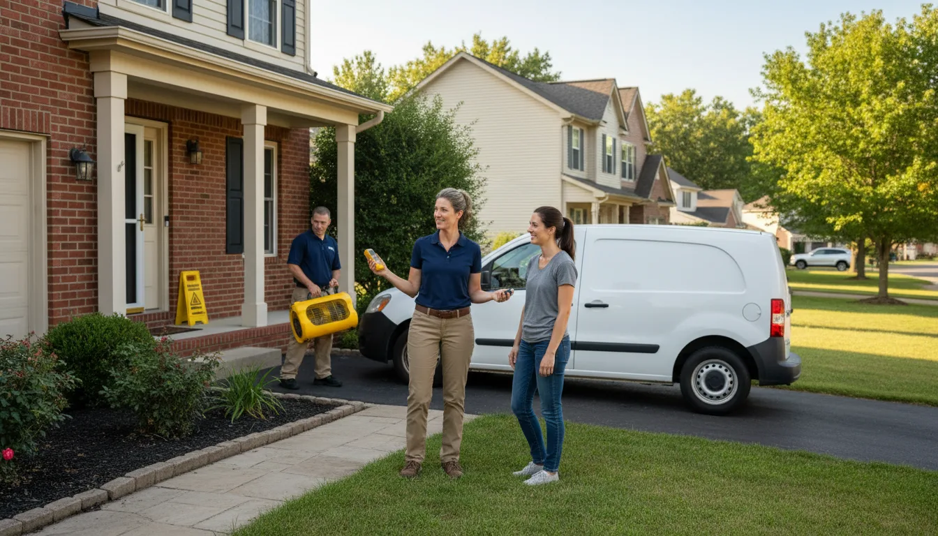 Residential water damage restoration in Hunker, PA